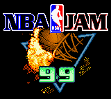 NBA Jam 99 title screen for GameBoy Color